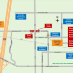 Map showing the Woodberry/Limona closure at Lakewood