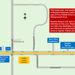 Map showing inside lanes of Boyette Road closed between Pure Pebble Drive and Wickerwood Drive